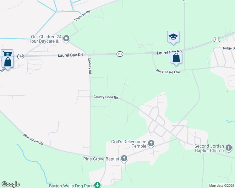 map of restaurants, bars, coffee shops, grocery stores, and more near 360 County Shed Road in Beaufort
