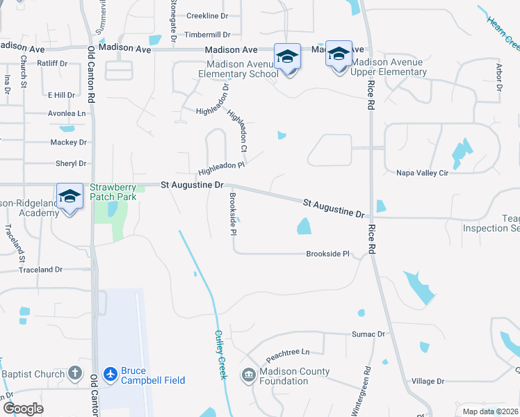 map of restaurants, bars, coffee shops, grocery stores, and more near 359 Saint Augustine Drive in Madison