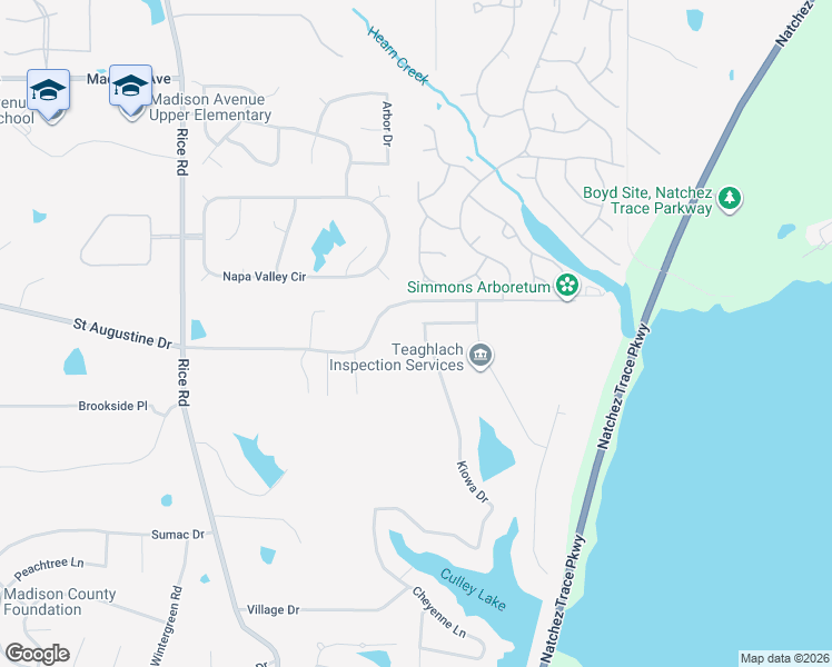 map of restaurants, bars, coffee shops, grocery stores, and more near 200 Kiowa Drive in Madison