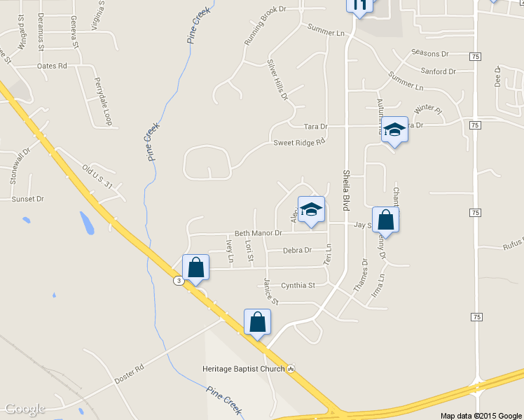 map of restaurants, bars, coffee shops, grocery stores, and more near 110 Mara Court in Prattville