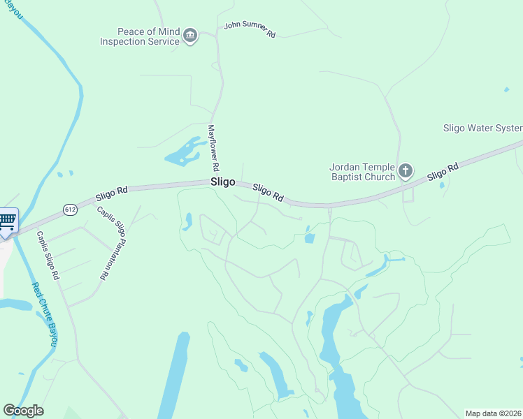 map of restaurants, bars, coffee shops, grocery stores, and more near 13 Fair Oaks Drive in Haughton