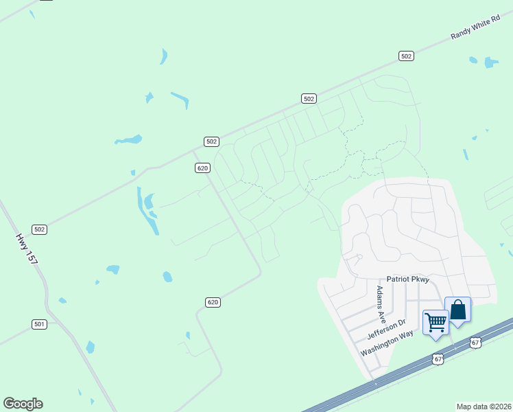 map of restaurants, bars, coffee shops, grocery stores, and more near 18733 County Road 620 in Venus