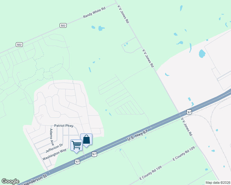 map of restaurants, bars, coffee shops, grocery stores, and more near 123 Houston Place in Venus