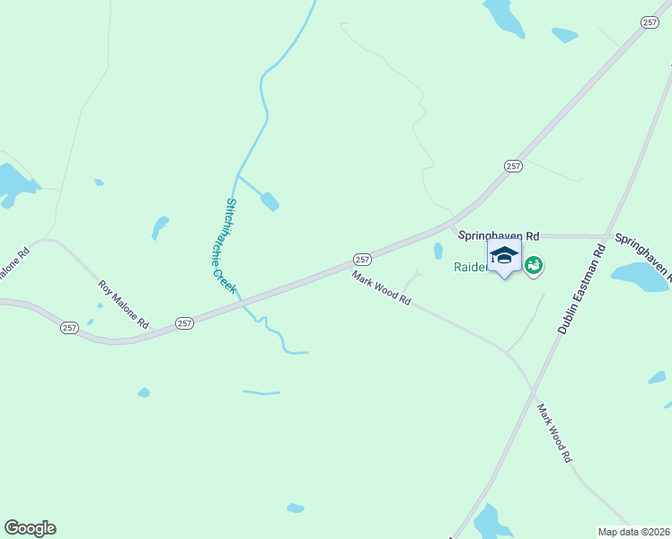 map of restaurants, bars, coffee shops, grocery stores, and more near 3708 Georgia 257 in Dexter