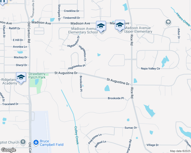 map of restaurants, bars, coffee shops, grocery stores, and more near 363 Saint Augustine Drive in Madison