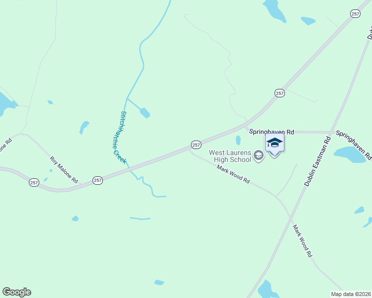 map of restaurants, bars, coffee shops, grocery stores, and more near 3708 Georgia 257 in Dexter