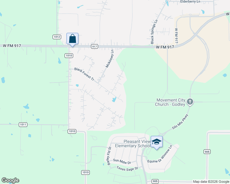 map of restaurants, bars, coffee shops, grocery stores, and more near 4112 Black Forest Tr in Joshua