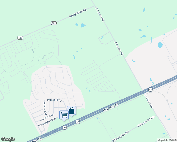 map of restaurants, bars, coffee shops, grocery stores, and more near 123 Houston Place in Venus