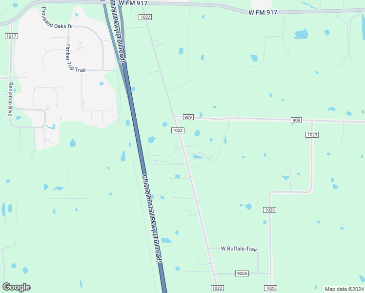 map of restaurants, bars, coffee shops, grocery stores, and more near 6129 County Road 1022 in Joshua