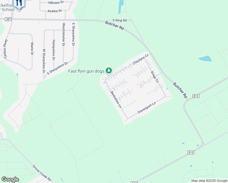 map of restaurants, bars, coffee shops, grocery stores, and more near 101 Courtney Circle in Waxahachie