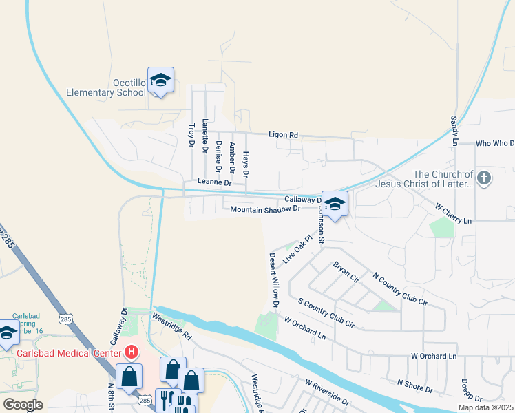 map of restaurants, bars, coffee shops, grocery stores, and more near 1802 Mountain Shadow Drive in Carlsbad
