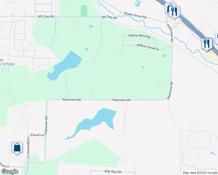 map of restaurants, bars, coffee shops, grocery stores, and more near 3231 Plainview Road in Midlothian