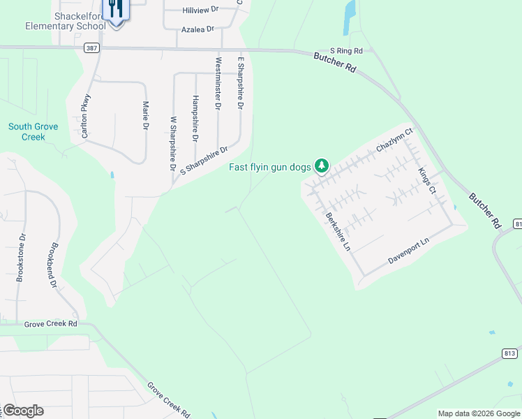 map of restaurants, bars, coffee shops, grocery stores, and more near 667 Robinett Road in Waxahachie