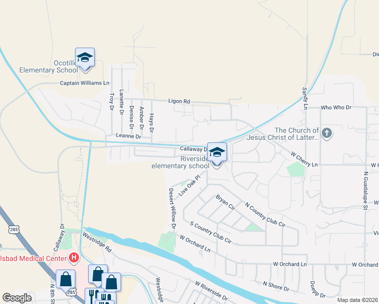map of restaurants, bars, coffee shops, grocery stores, and more near 1510 Mountain Shadow Drive in Carlsbad