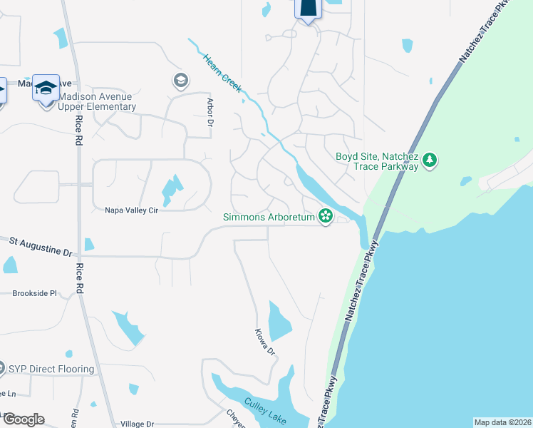 map of restaurants, bars, coffee shops, grocery stores, and more near 20 Moss Woods Cove in Madison