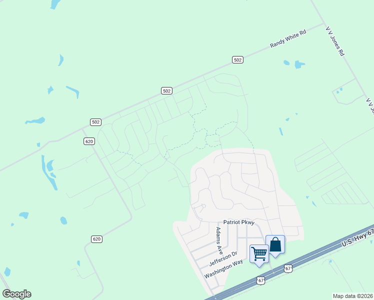 map of restaurants, bars, coffee shops, grocery stores, and more near 116 Yorktown Court in Venus