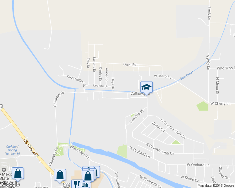 map of restaurants, bars, coffee shops, grocery stores, and more near 1801 Callaway Drive in Carlsbad