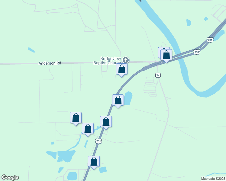 map of restaurants, bars, coffee shops, grocery stores, and more near 4125 Wetumpka Highway in Montgomery