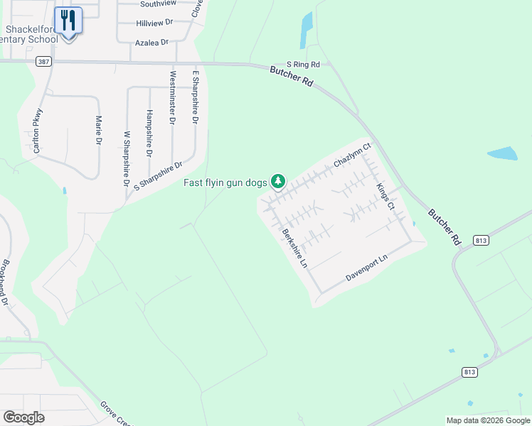 map of restaurants, bars, coffee shops, grocery stores, and more near 104 Berkshire Lane in Waxahachie