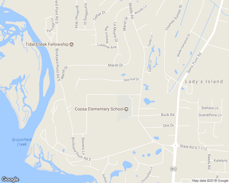 map of restaurants, bars, coffee shops, grocery stores, and more near 16 Fiddler Drive in Beaufort