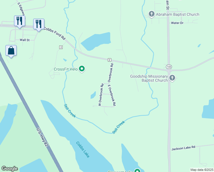 map of restaurants, bars, coffee shops, grocery stores, and more near 1580 West Overbrook Road in Millbrook