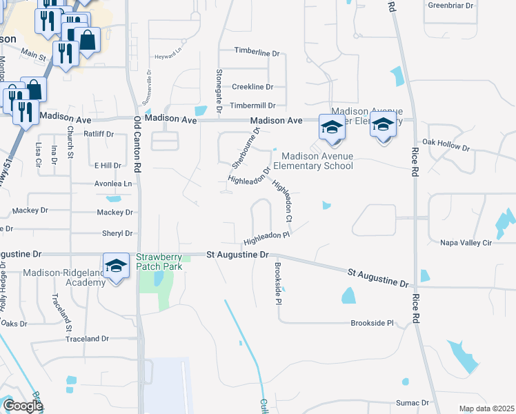 map of restaurants, bars, coffee shops, grocery stores, and more near 155 Sonnett Circle in Madison
