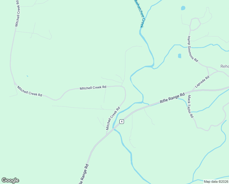 map of restaurants, bars, coffee shops, grocery stores, and more near 349 Mitchell Creek Road in Wetumpka