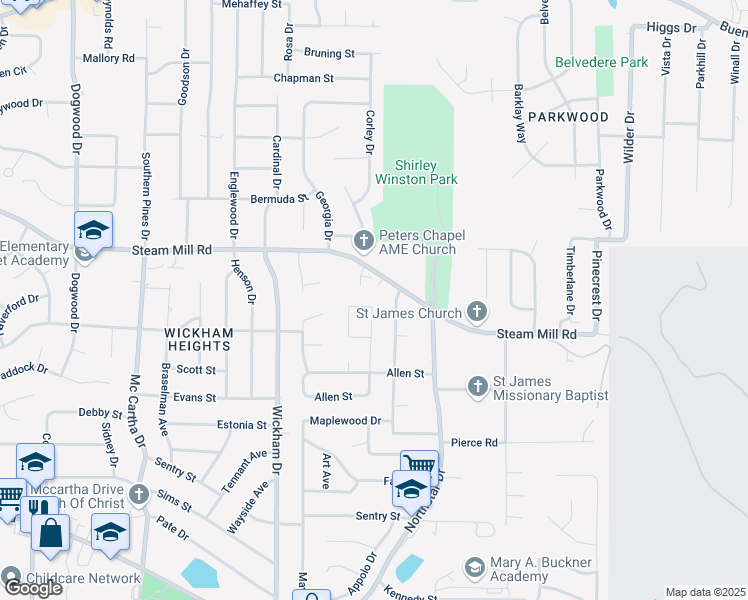 map of restaurants, bars, coffee shops, grocery stores, and more near 4950 Steam Mill Road in Columbus