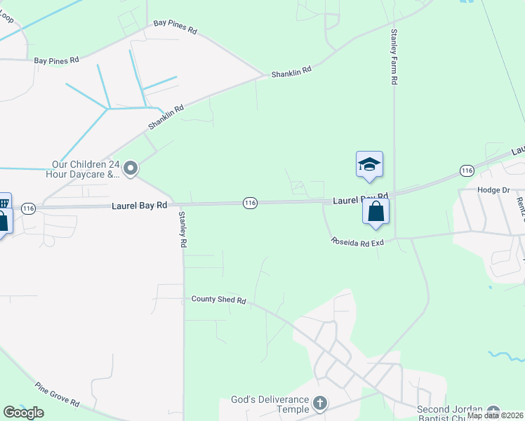 map of restaurants, bars, coffee shops, grocery stores, and more near 169 Laurel Bay Road in Beaufort