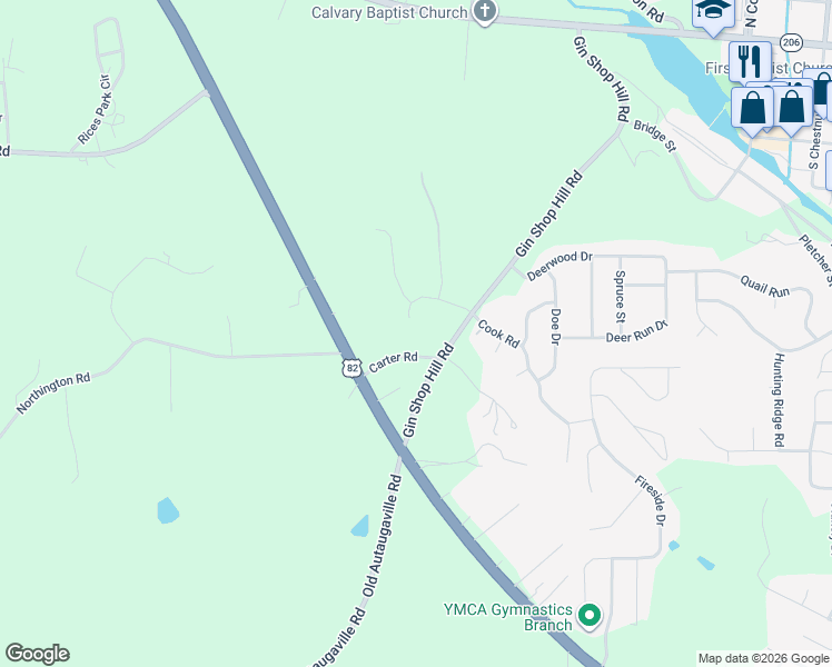 map of restaurants, bars, coffee shops, grocery stores, and more near 812 Mountain Lake Ct in Prattville