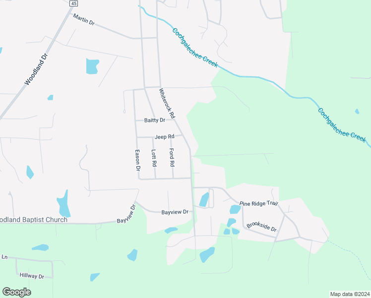 map of restaurants, bars, coffee shops, grocery stores, and more near 104 Whiterock Road in Phenix City