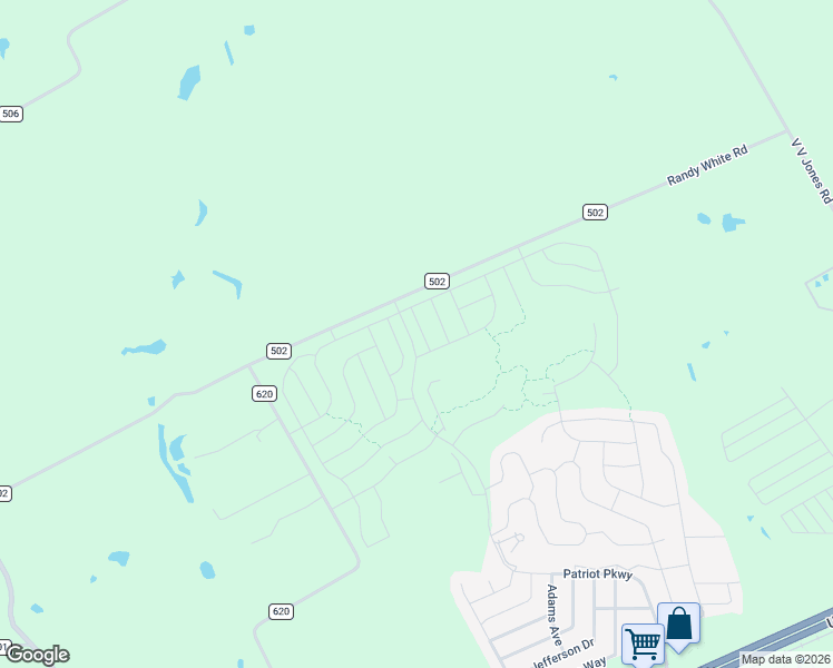 map of restaurants, bars, coffee shops, grocery stores, and more near County Road 502 in Venus