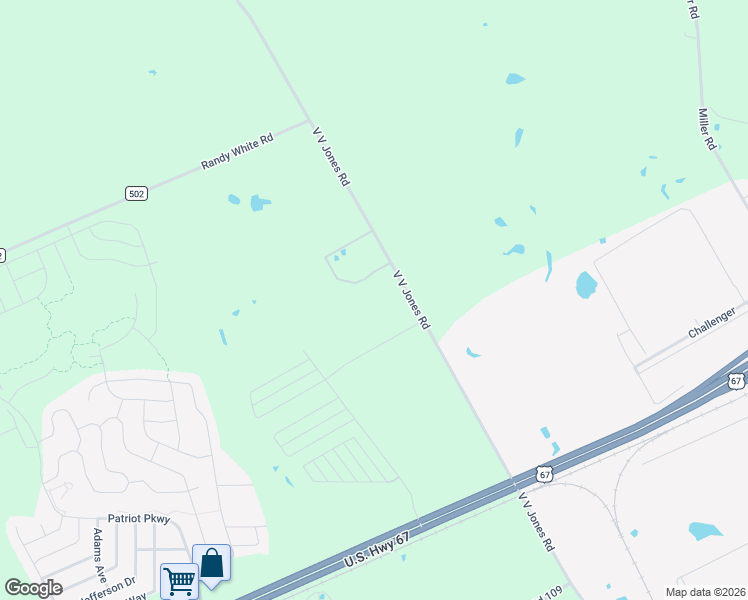 map of restaurants, bars, coffee shops, grocery stores, and more near 2681 V V Jones Road in Midlothian
