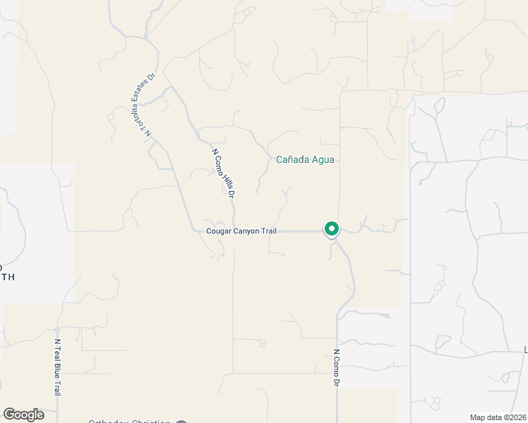 map of restaurants, bars, coffee shops, grocery stores, and more near 2670 Cougar Canyon Trail in Tucson