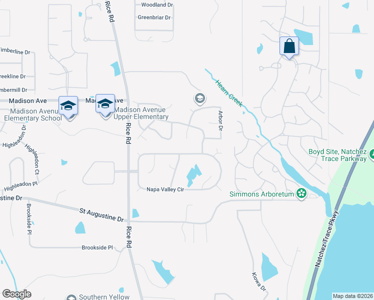 map of restaurants, bars, coffee shops, grocery stores, and more near 57 Napa Valley Circle in Madison