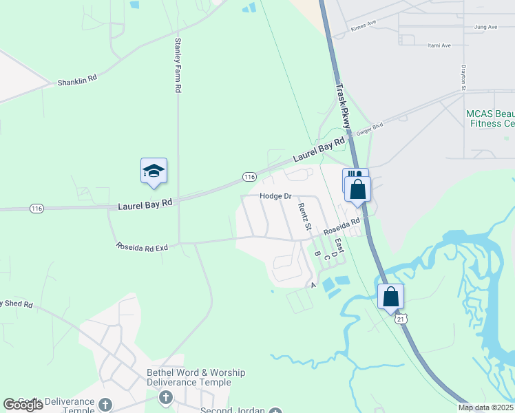 map of restaurants, bars, coffee shops, grocery stores, and more near 1012 State Road S-7-466 in Beaufort