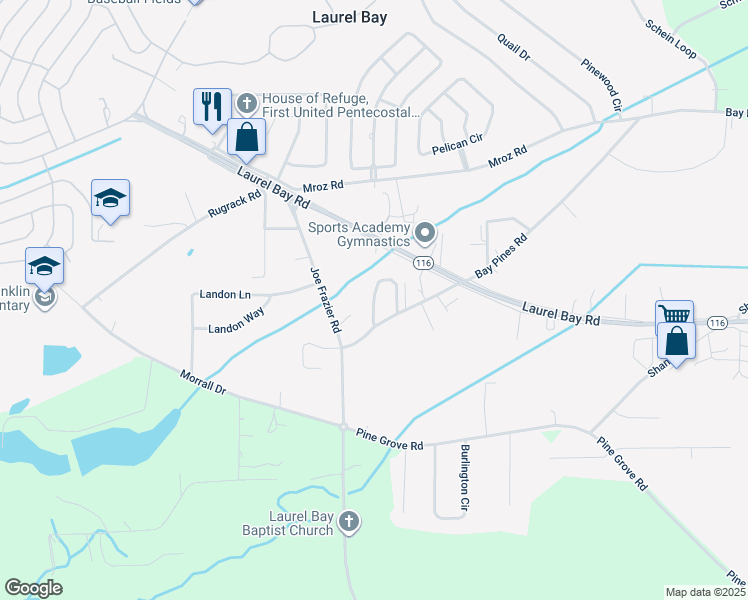 map of restaurants, bars, coffee shops, grocery stores, and more near Burlington Arms in Beaufort