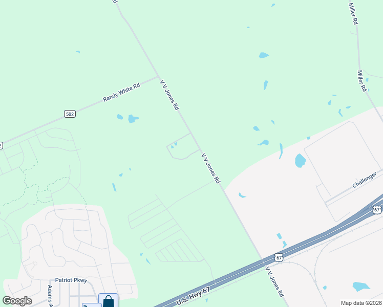 map of restaurants, bars, coffee shops, grocery stores, and more near 2681 V V Jones Road in Midlothian