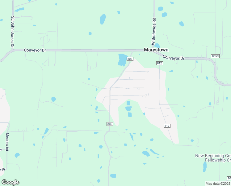 map of restaurants, bars, coffee shops, grocery stores, and more near 3600 Shady Lane in Joshua