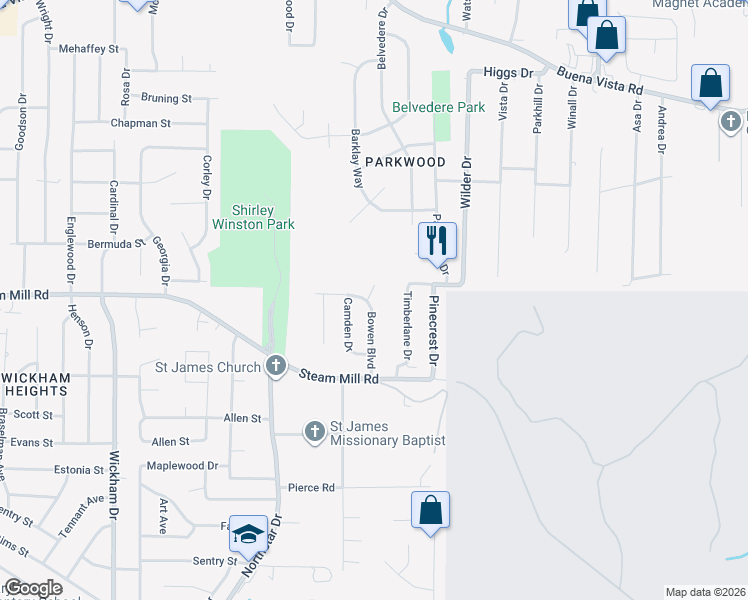 map of restaurants, bars, coffee shops, grocery stores, and more near 514 Fall Drive in Columbus