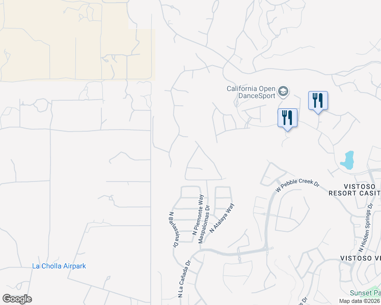 map of restaurants, bars, coffee shops, grocery stores, and more near 1273 West Ancient Canyon Place in Oro Valley