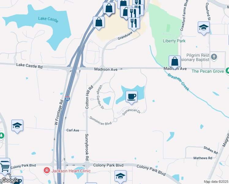 map of restaurants, bars, coffee shops, grocery stores, and more near 242 Dominican Drive in Madison