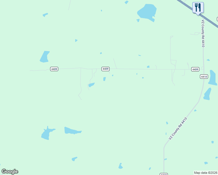 map of restaurants, bars, coffee shops, grocery stores, and more near Vz County Road 4409 in Ben Wheeler