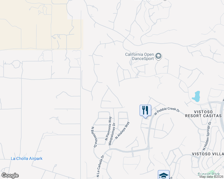 map of restaurants, bars, coffee shops, grocery stores, and more near 13736 North Tessali Way in Oro Valley