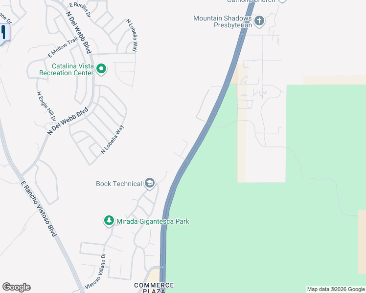 map of restaurants, bars, coffee shops, grocery stores, and more near 13743 North High Mountain View Place in Tucson