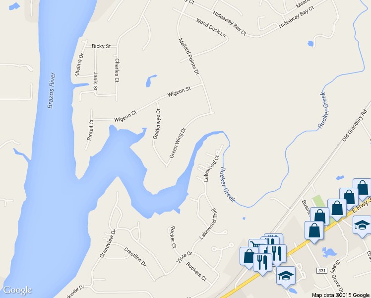 map of restaurants, bars, coffee shops, grocery stores, and more near 1923 Green Wing Drive in Granbury
