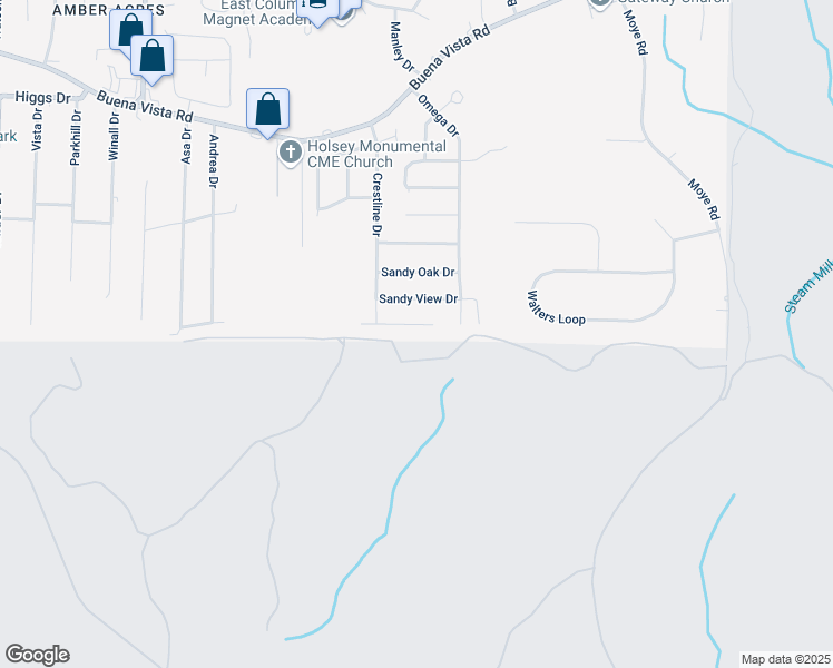map of restaurants, bars, coffee shops, grocery stores, and more near 6422 Sandy Bottom Drive in Columbus