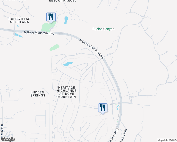 map of restaurants, bars, coffee shops, grocery stores, and more near 13683 North Gold Cholla Place in Marana