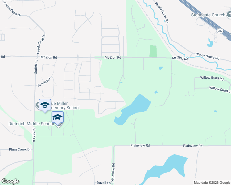 map of restaurants, bars, coffee shops, grocery stores, and more near 2844 Mount Zion Road in Midlothian