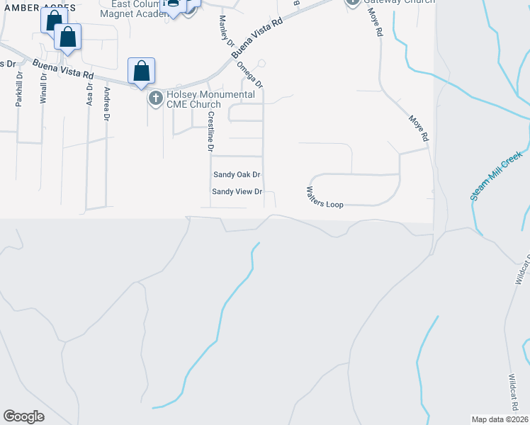 map of restaurants, bars, coffee shops, grocery stores, and more near 706 Omega Drive in Columbus
